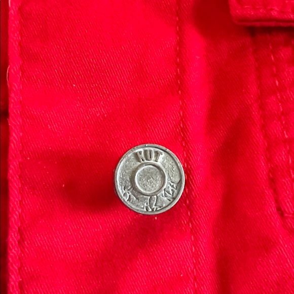Kut from the Kloth Women's Red Jean Jacket - Picture 3 of 11